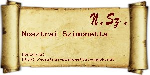 Nosztrai Szimonetta névjegykártya